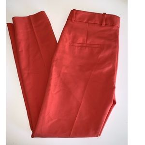Zara Slim High Waisted Trouser Pants Burnt Orange